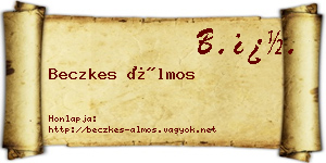 Beczkes Álmos névjegykártya